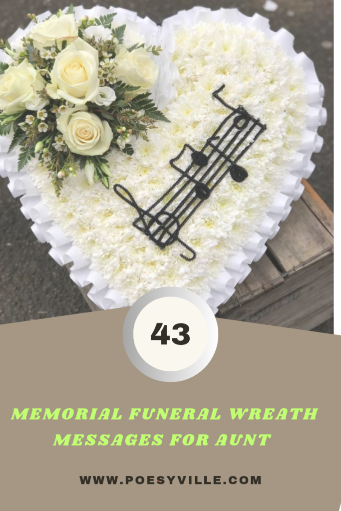 Funeral Wreath Messages for Aunt 