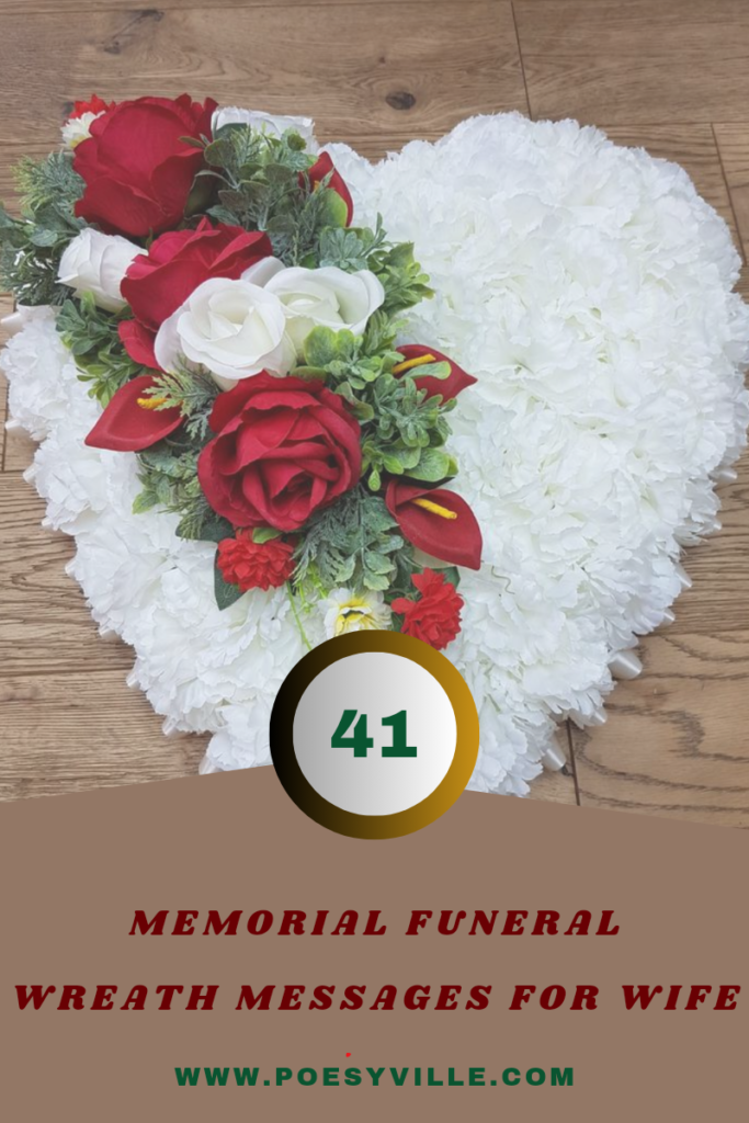 Funeral Wreath Messages for Wife