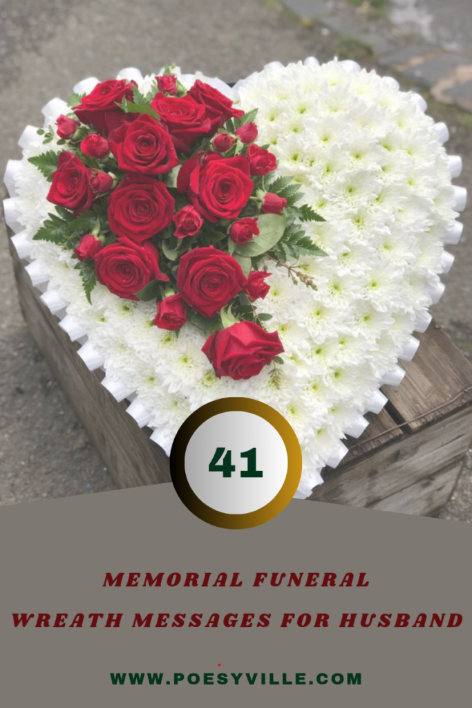 Funeral Wreath Messages for Husband 