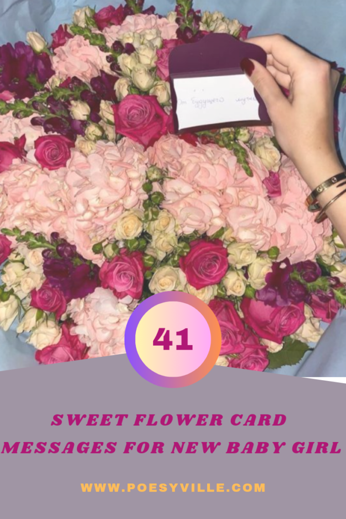Flower Card Messages for New Baby Girl 