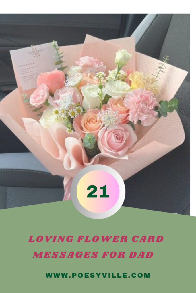 Flower Card Messages for Dad 