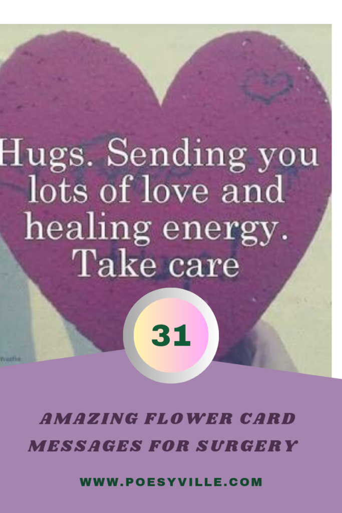 Flower Card Messages for Surgery
