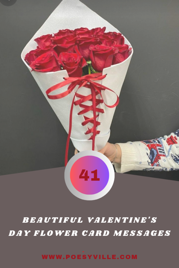 Valentine's Day Flower Card Messages 