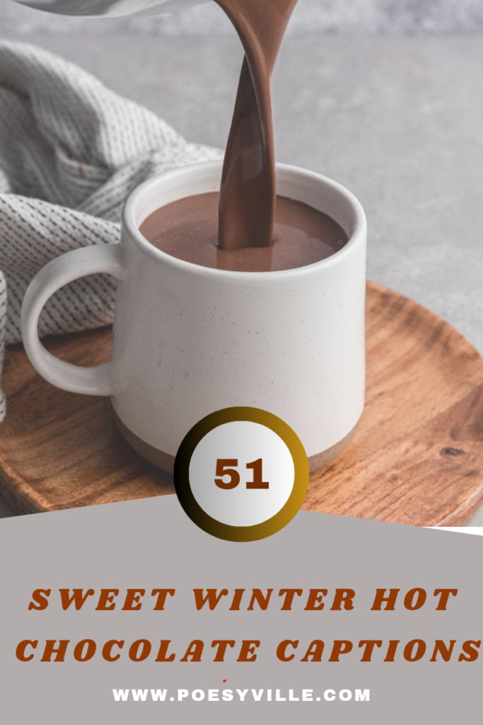 Winter Hot Chocolate Captions 