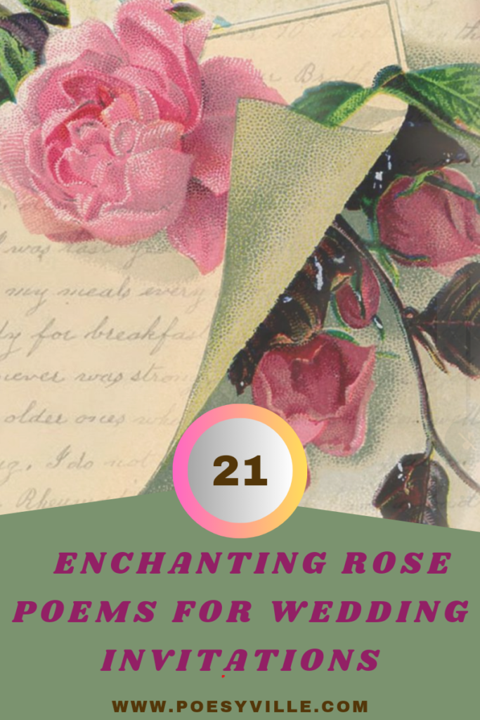 Rose Poems for Wedding Invitations 